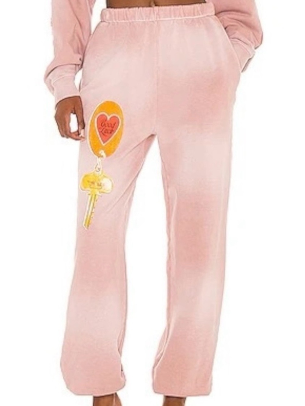 Boys Lie Key to My Heart Baggy Sweatpants Mauve Ombre Size 2X Large Logo